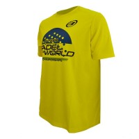 T-shirt noir jaune Fluor Bullpadel - Barata Oferta Outlet