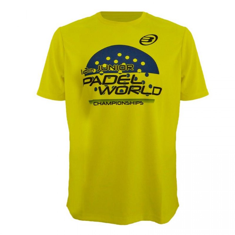 Camiseta Bullpadel Mundial Menores Amarillo Fluor Junior - Barata Oferta Outlet
