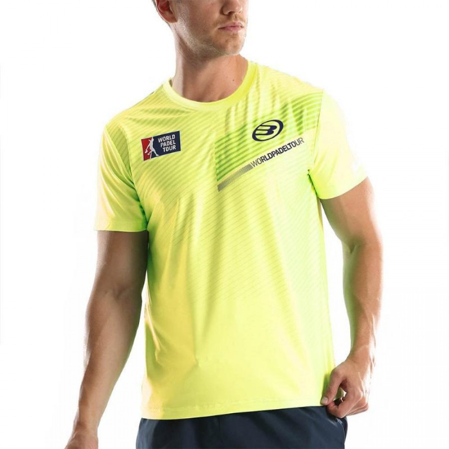 T-shirt Bullpadel Tefilo WPT jaune fluor de citron - Barata Oferta Outlet