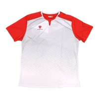T-shirt de l?école Cartri Blanc Gris Rouge  Offre - Pas cher