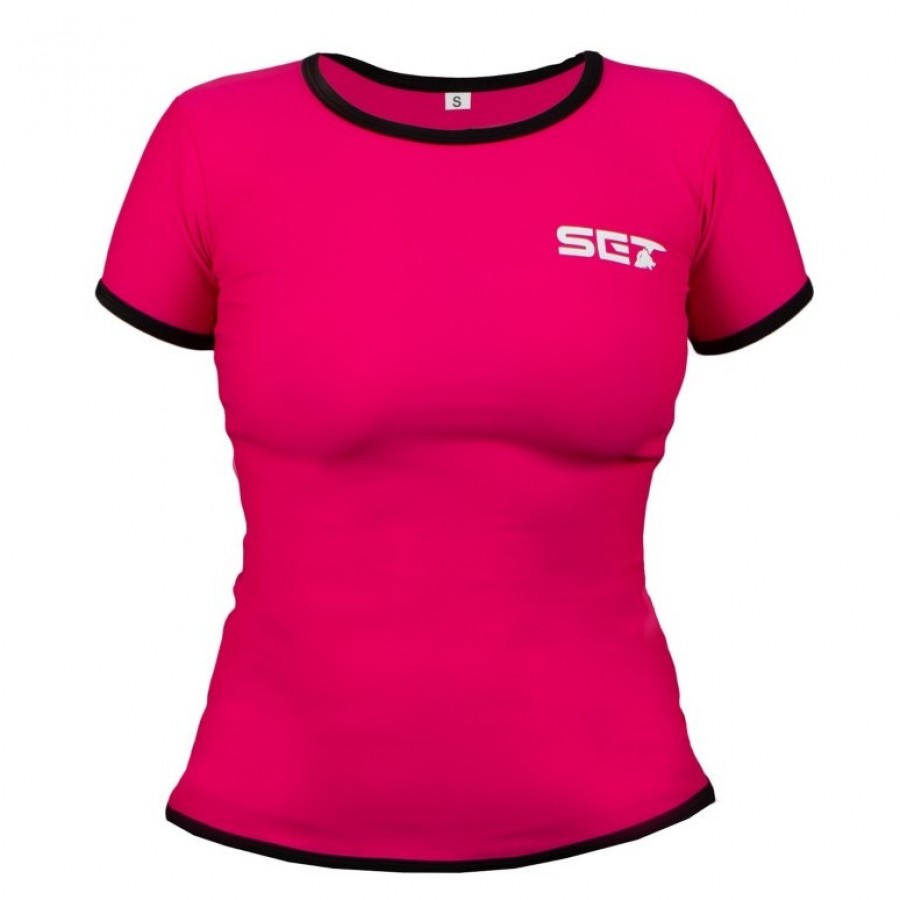 T-shirt with Pink Set Sleeves