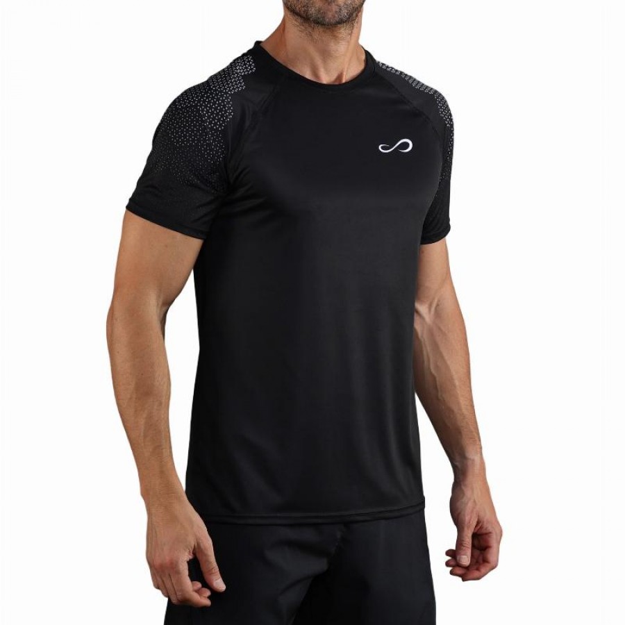 T-shirt noir hexagonal infini et fougueux