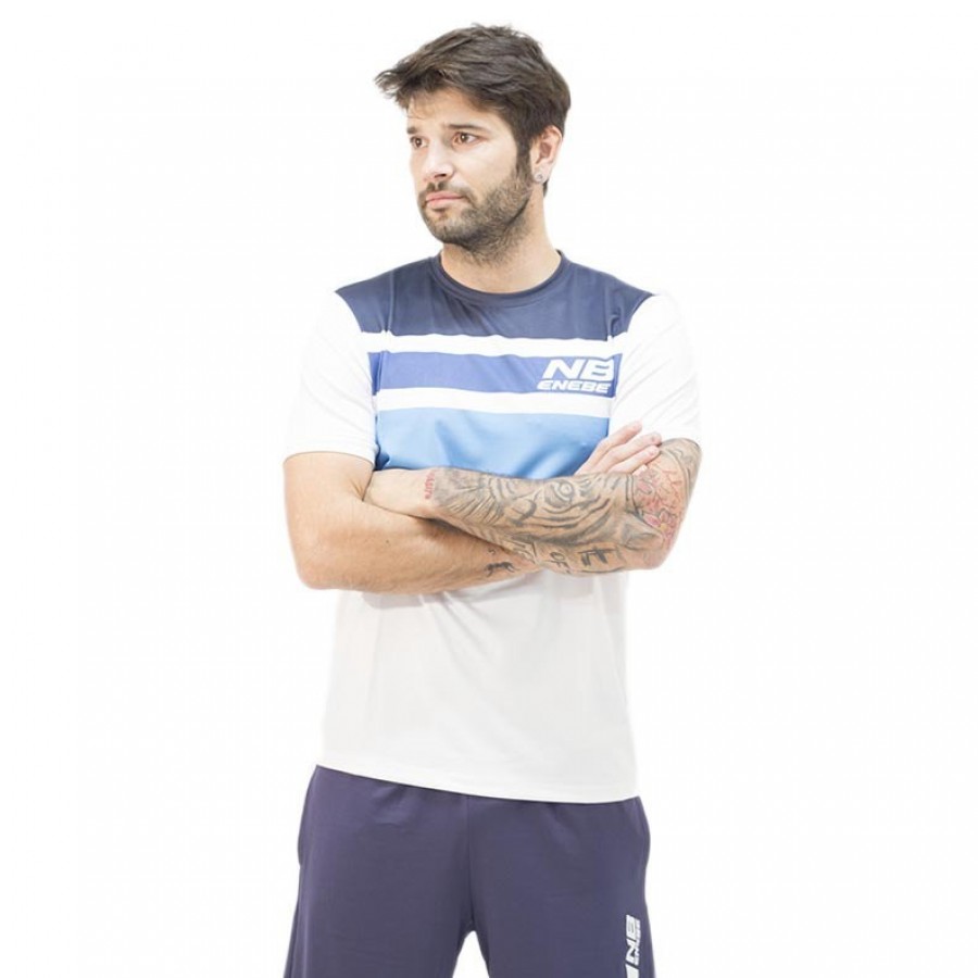 Camiseta Enebe Sensor Pro Blanco Azul