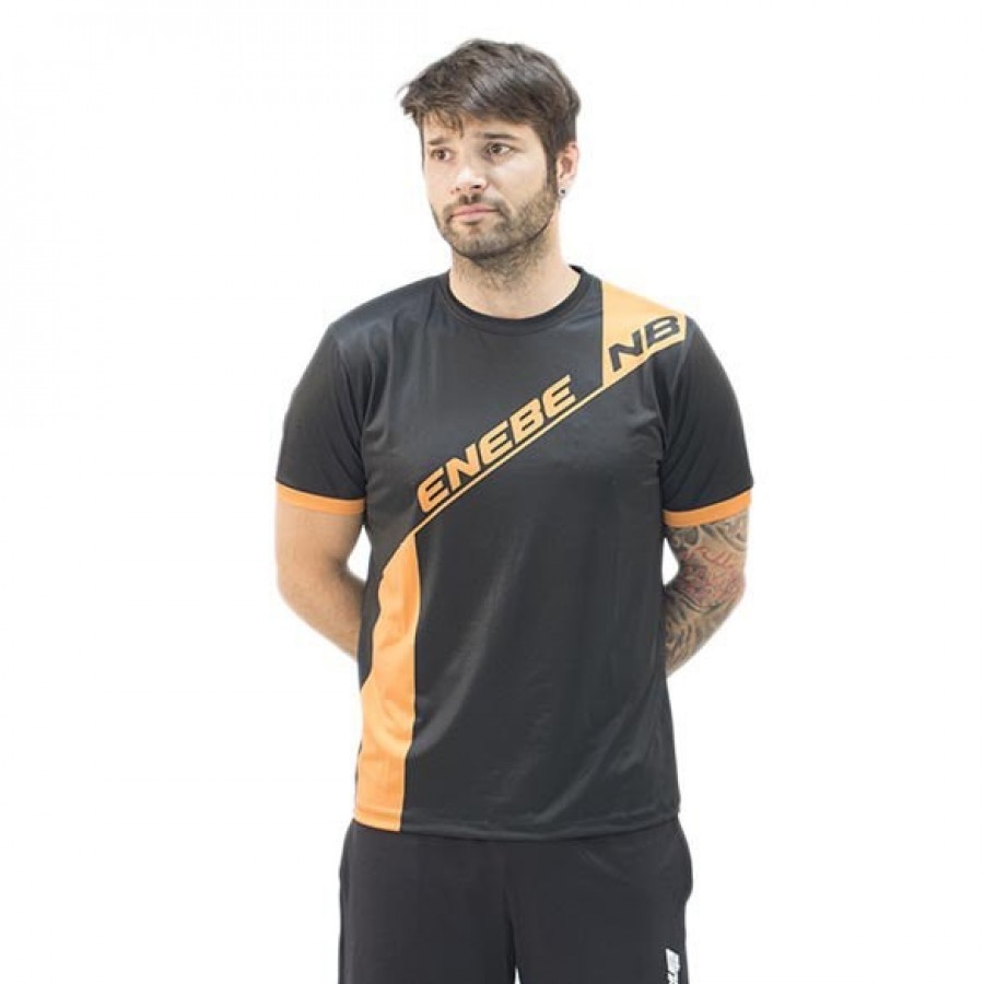 Camiseta Enebe Ultra Pro Negro Naranja