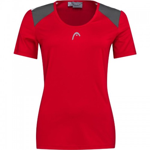 Camiseta Head Club 22 Tech Vermelha para Mulheres Camiseta Head Club 22 Tech Vermelha para Mulheres