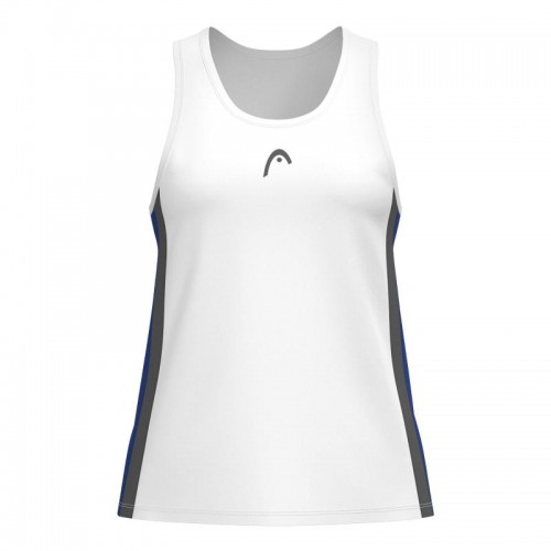 Camiseta Head Club 25 Tech White Royal Blue para Mulheres Camiseta Head Club 25 Tech White Royal Blue para Mulheres