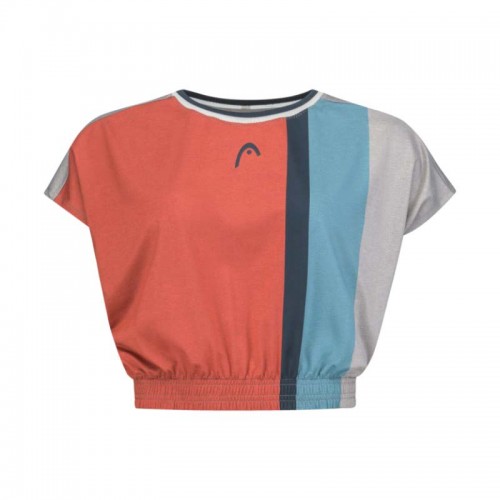 Cabeca Crop Top T-shirt Coral Mulheres Cabeca Crop Top T-shirt Coral Mulheres