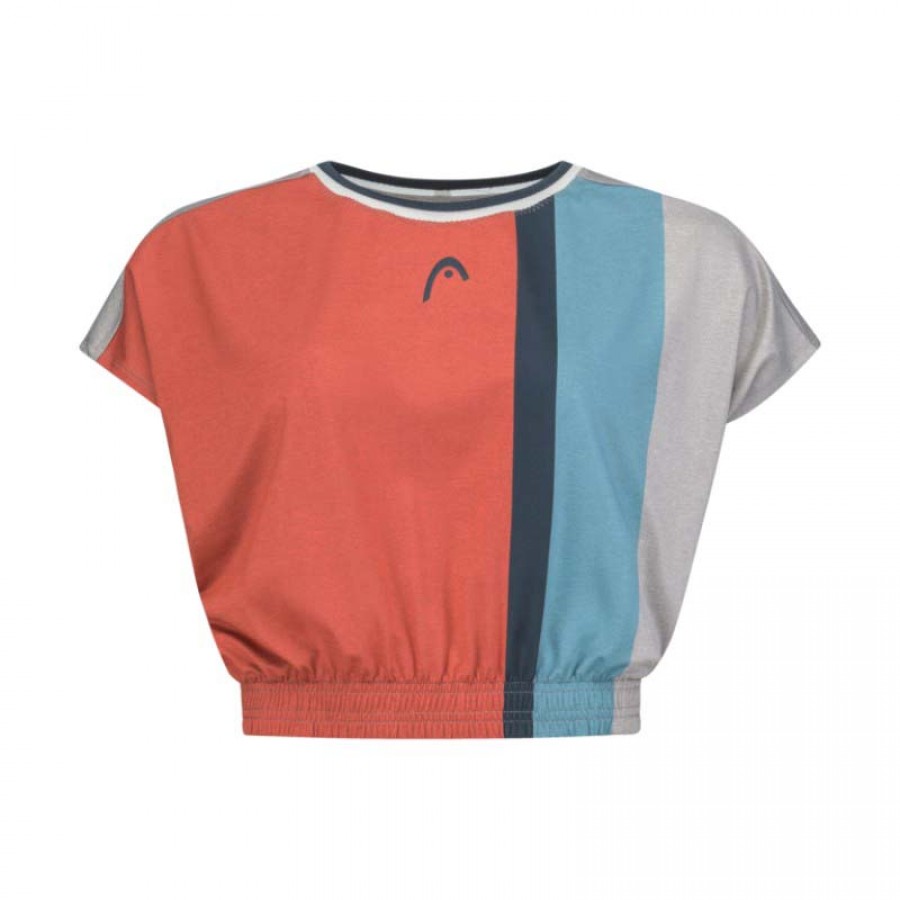 Head Crop Top T-shirt Coral Women  Offer + Cheap