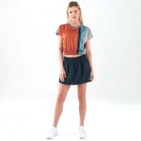 Cabeca Crop Top T-shirt Coral Mulheres