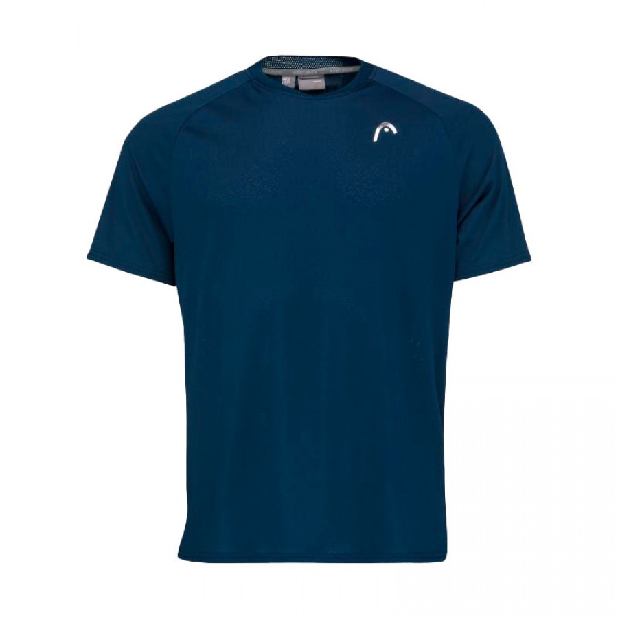 Camiseta de desempenho da cabeca azul escura