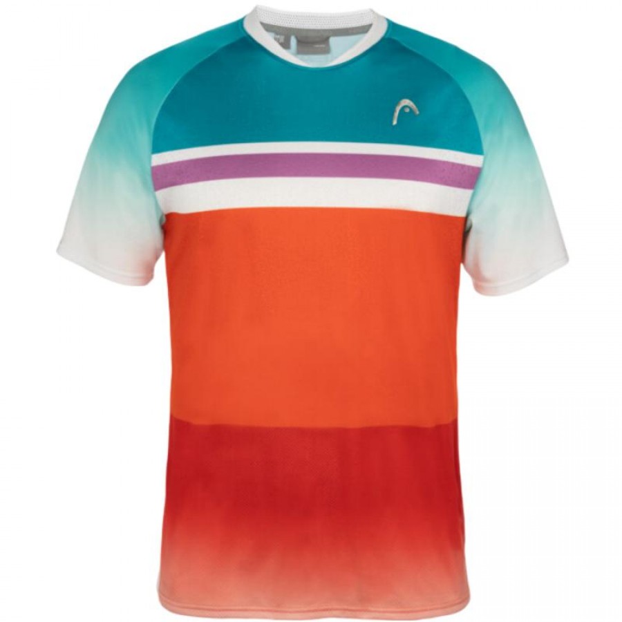 T-Shirt Head Performance Paris Laranja Azul Royal  Oferta + Barato