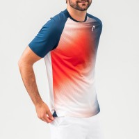 Camiseta Head Performance Stampa Mandarina