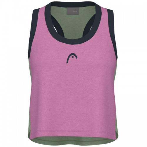 Camiseta Head Play Top Corto Rosa Verde Mujer Camiseta Head Play Top Corto Rosa Verde Mujer