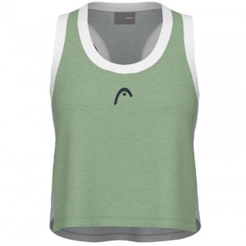 Camiseta Head Play Top Corto Verde Gris Mujer Camiseta Head Play Top Corto Verde Gris Mujer