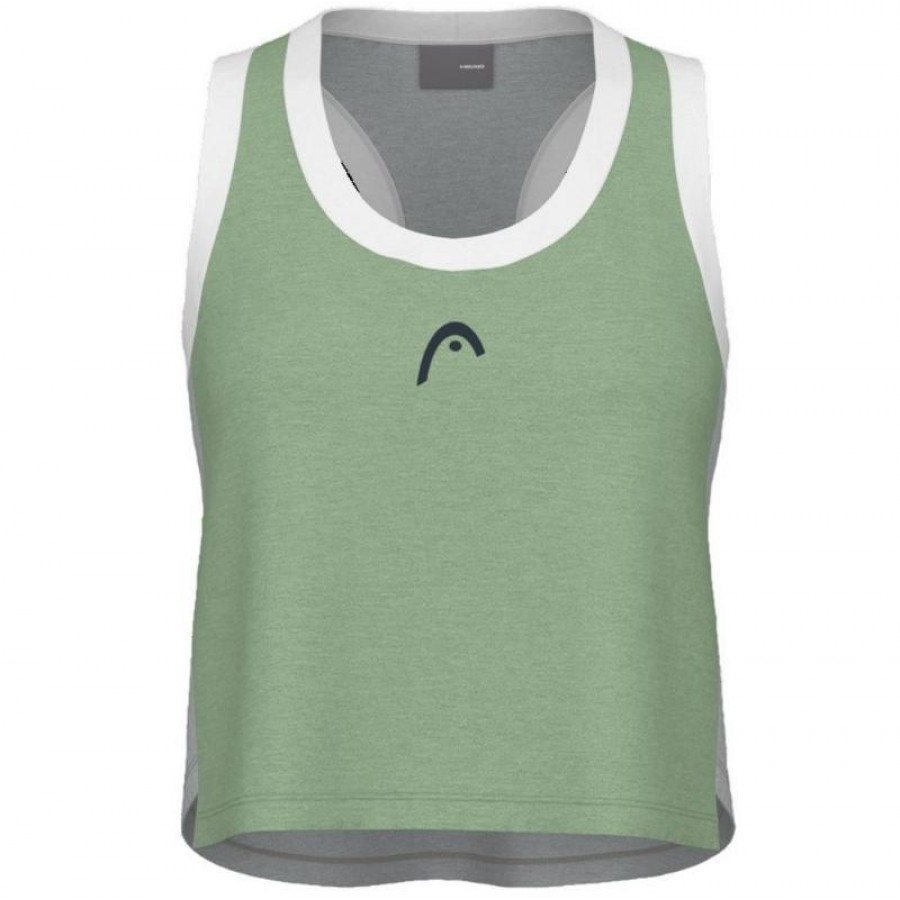 Camiseta Head Play Top Corto Verde Gris Mujer