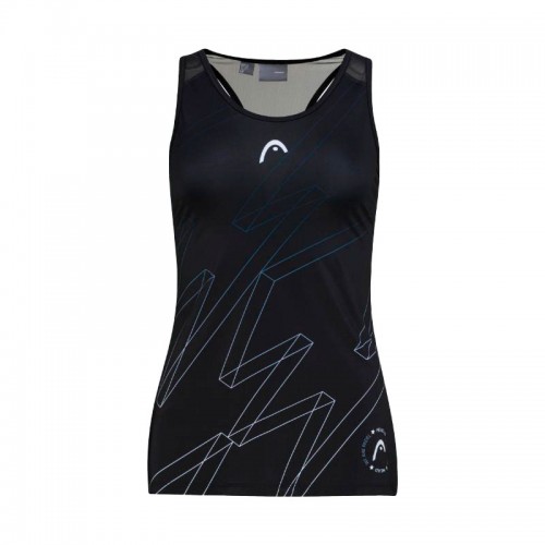 T-shirt Head Play Print Padel Femme Noire T-shirt Head Play Print Padel Femme Noire