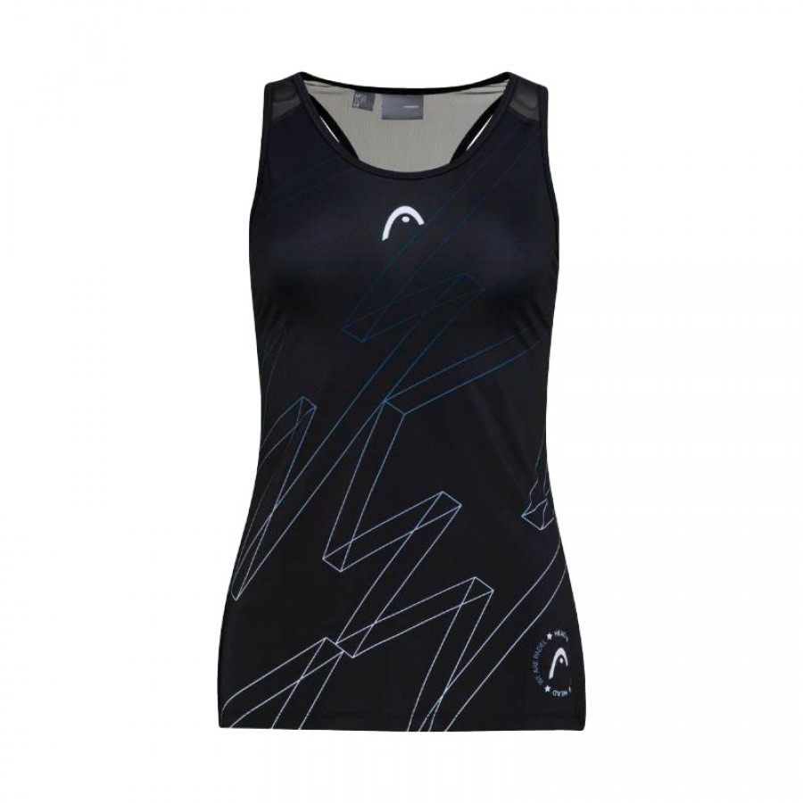 T-shirt Head Play Print Padel Femme Noire