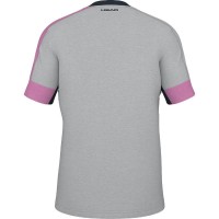 Camiseta Head Play Tecnologia Rosa Gris