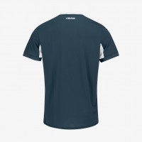 T-shirt Head Slice Blu Navy Bianco