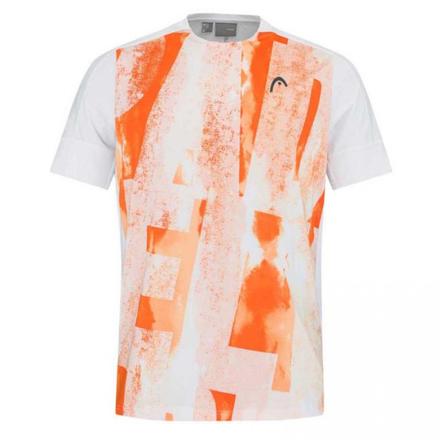 Head Tech T-shirt Orange Print  Offre - Pas cher
