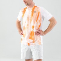 Head Tech T-shirt Orange Print  Offre - Pas cher
