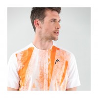 Head Tech T-shirt Orange Print