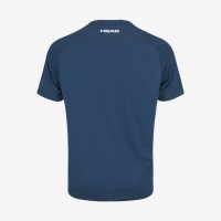 Head Topspin T-Shirt Azul Escuro Laranja Azul