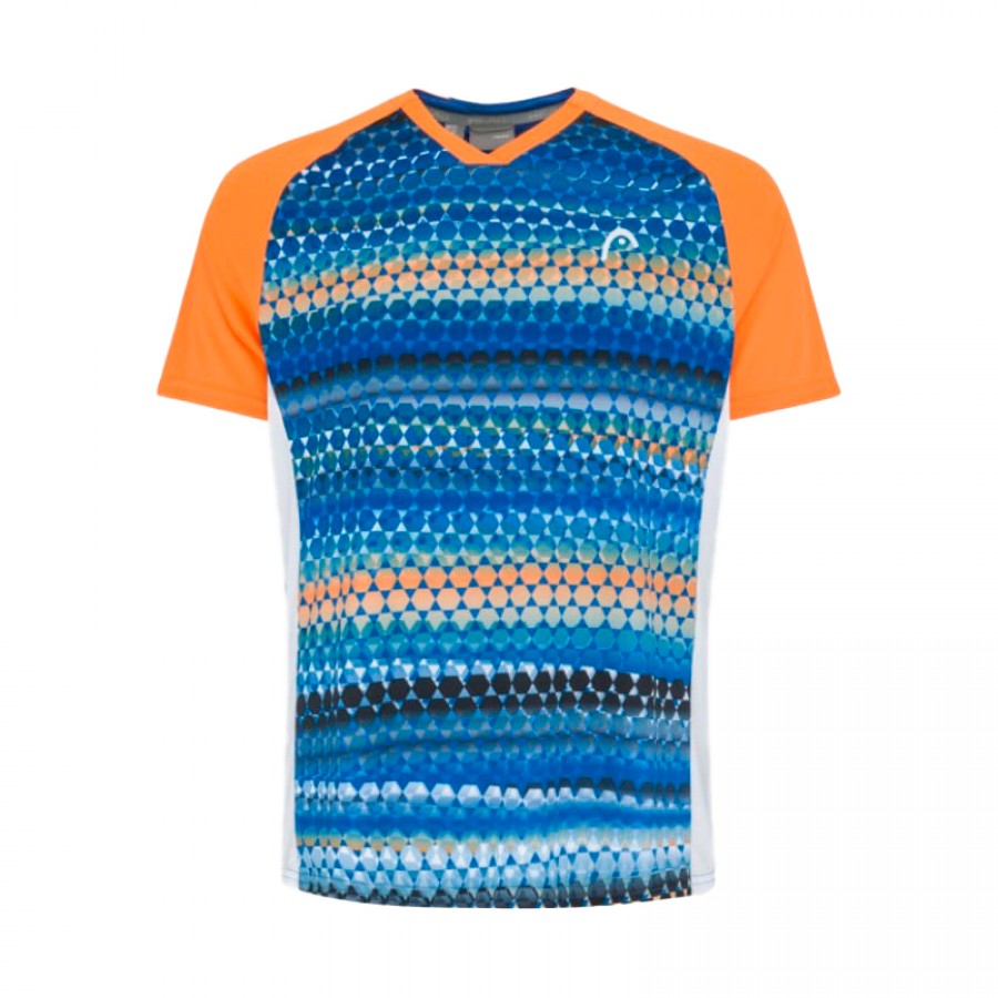 Head Topspin T-Shirt Arancione Blu Scuro