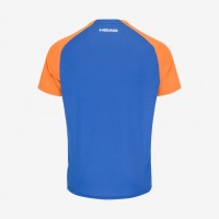 Camiseta Head Topspin Naranja Azul Oscuro