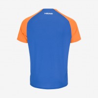 Head Topspin T-Shirt Laranja Azul Escuro