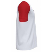 Camiseta Joma Academy IV Branco Vermelho  Oferta + Barato