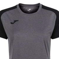 Camiseta feminina preta Joma Academy IV Grey Melange