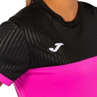 Camiseta Joma Montreal Rosa Preta para Mulheres  Oferta + Barato
