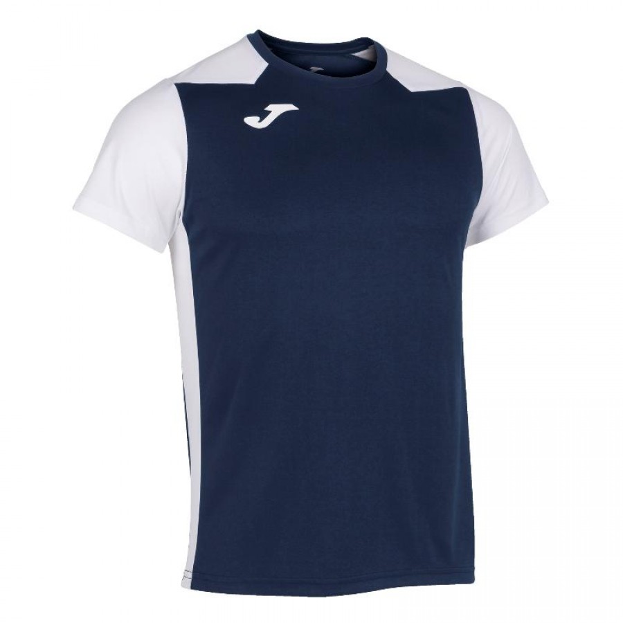 T-Shirt Joma Record II Bleu Marine Blanc