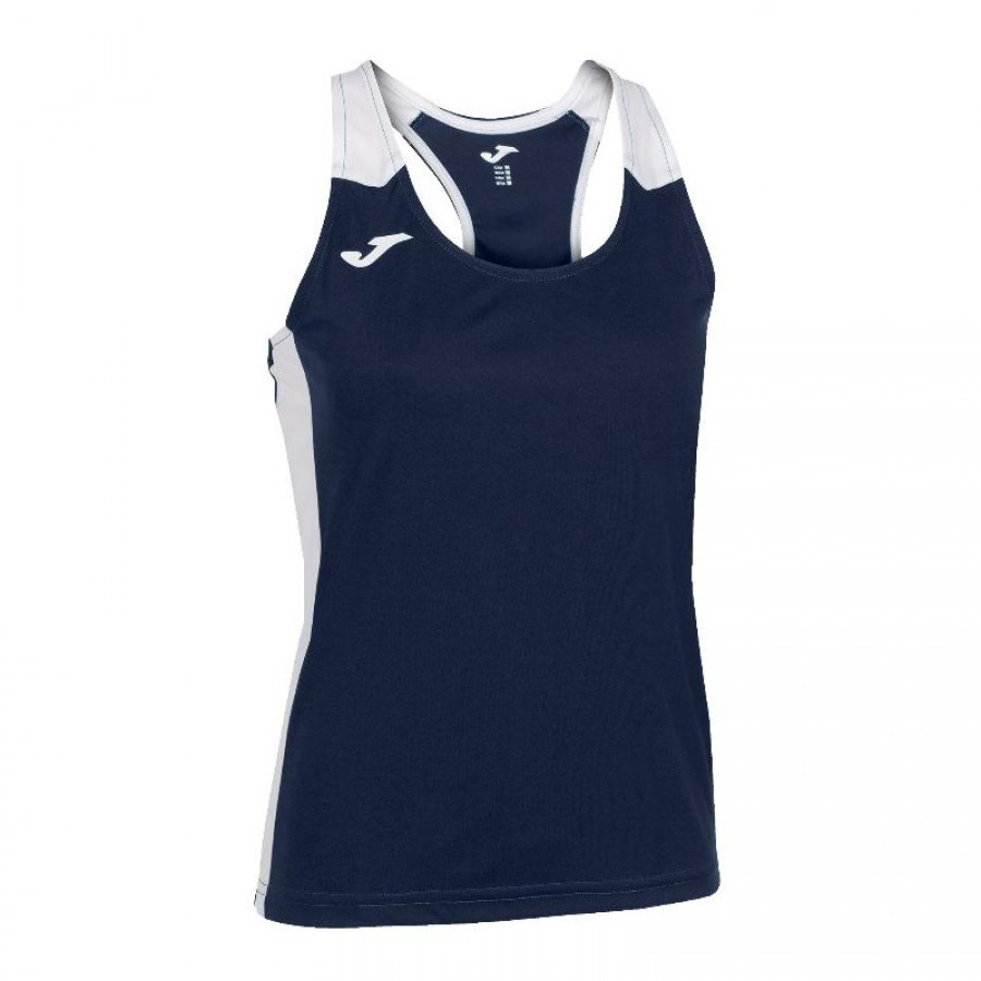 T-shirt femme Joma Record II bleu marine blanc