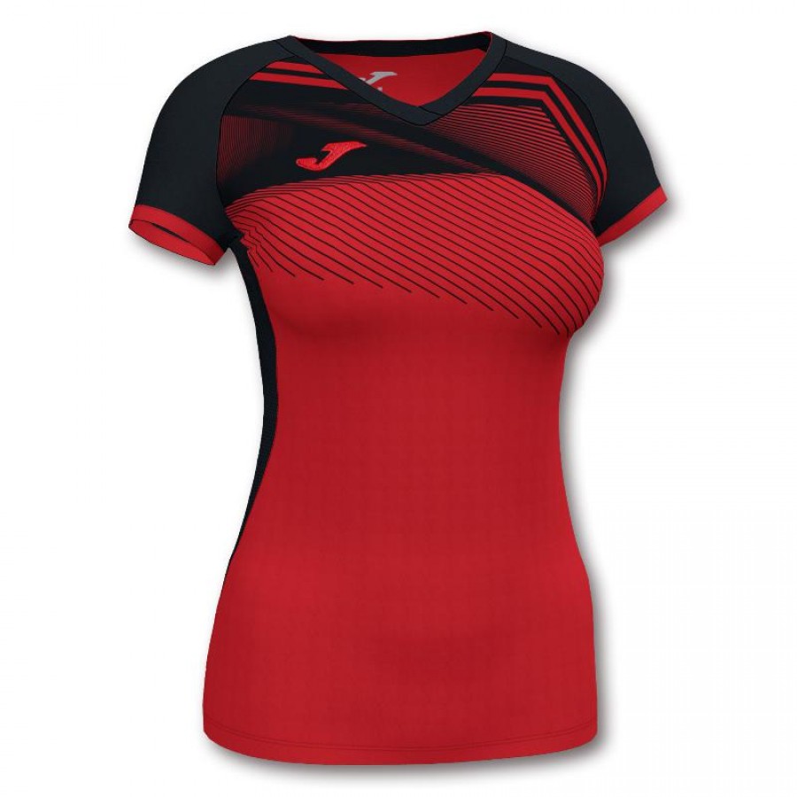 Joma Supernova II T-shirt Red Black Woman