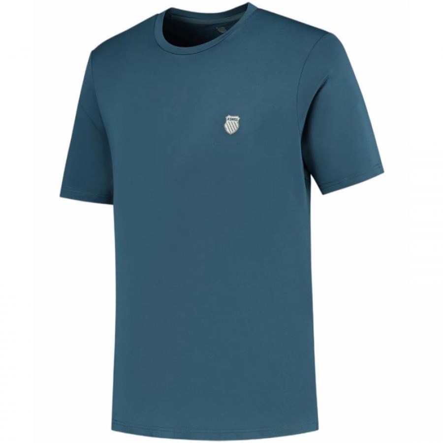 Camiseta Kswiss Hypercourt Basic Crew Indian Teal  Oferta + Barato