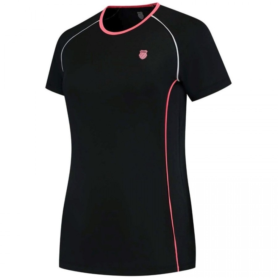 Camiseta Kswiss Hypercourt Crew 4 Negro Mujer  Offre - Pas cher
