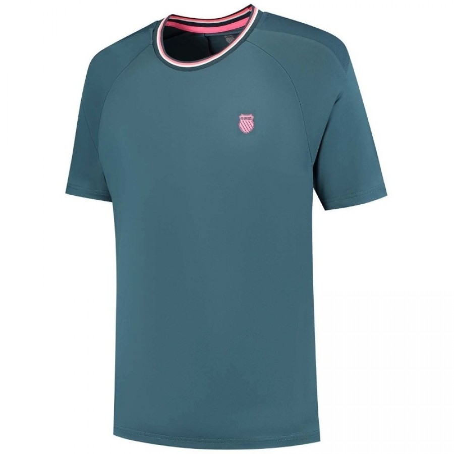 Camiseta Kswiss Hypercourt Mesh Crew 4 Verde Petroleo  Offer + Cheap