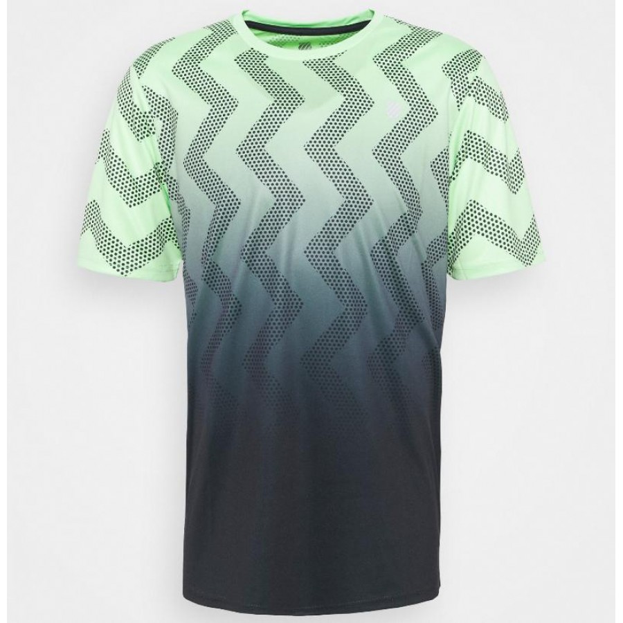 Kswiss Hypercourt Print Crew Verde Neon Camiseta Macia