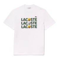 Lacoste White Cotton T-Shirt  Offer + Cheap