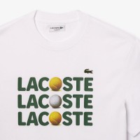 Lacoste White Cotton T-Shirt  Offer + Cheap