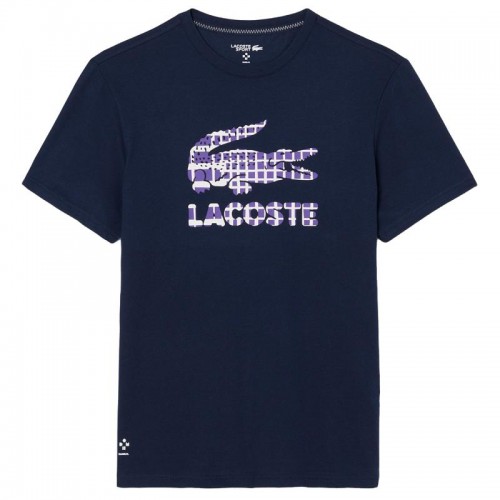T-shirt de tennis Lacoste Daniil Medvedev bleu marine T-shirt de tennis Lacoste Daniil Medvedev bleu marine