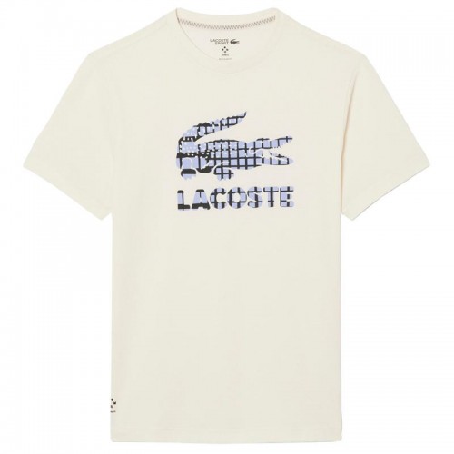 Lacoste Daniil Medvedev T-Shirt Tennis Blanc Cassé Lacoste Daniil Medvedev T-Shirt Tennis Blanc Cassé