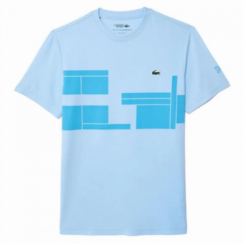 Lacoste Novak Djokovic T-Shirt Ultra Dry Bleu Lacoste Novak Djokovic T-Shirt Ultra Dry Bleu