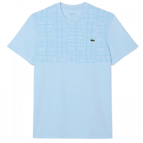 Lacoste Novak Djokovic T-shirt bleu pastel ultra sec Lacoste Novak Djokovic T-shirt bleu pastel ultra sec