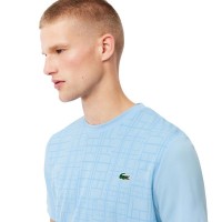 Camiseta Lacoste Novak Djokovic Ultra Dry Azul Pastel