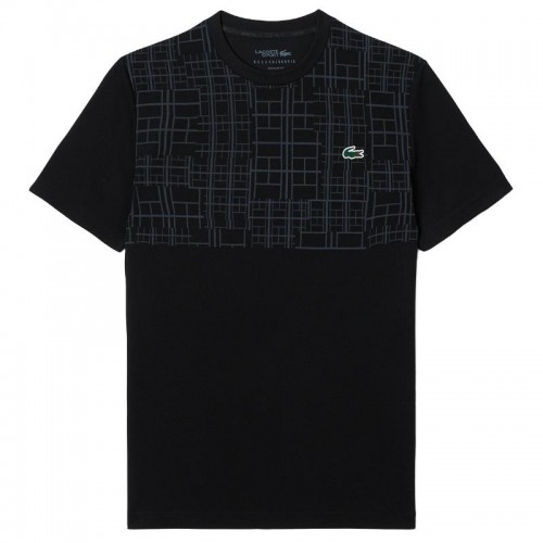 Lacoste Novak Djokovic T-Shirt Ultra Dry Noir Lacoste Novak Djokovic T-Shirt Ultra Dry Noir