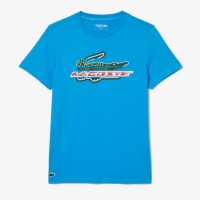 T-shirt Lacoste Sport Algodon Ecologico Bleu