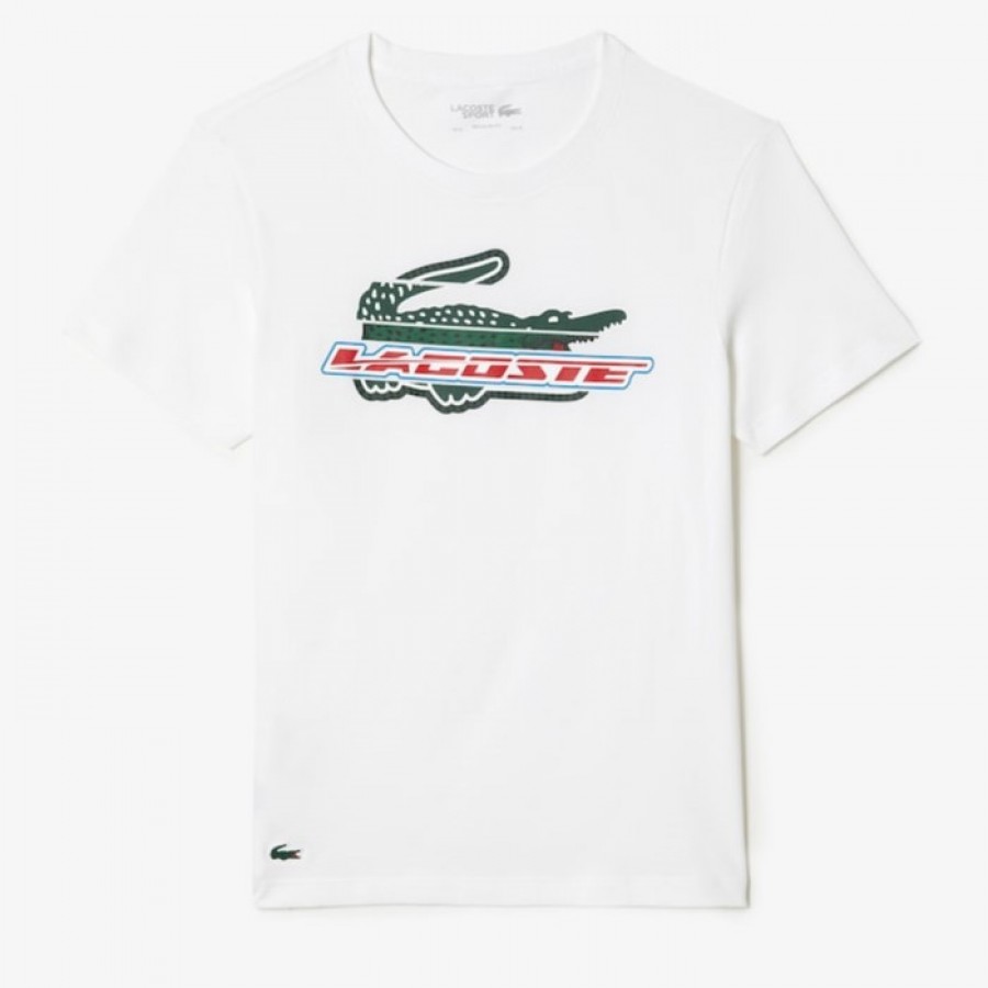 T-shirt Lacoste Sport Algodon Ecologico Bianco